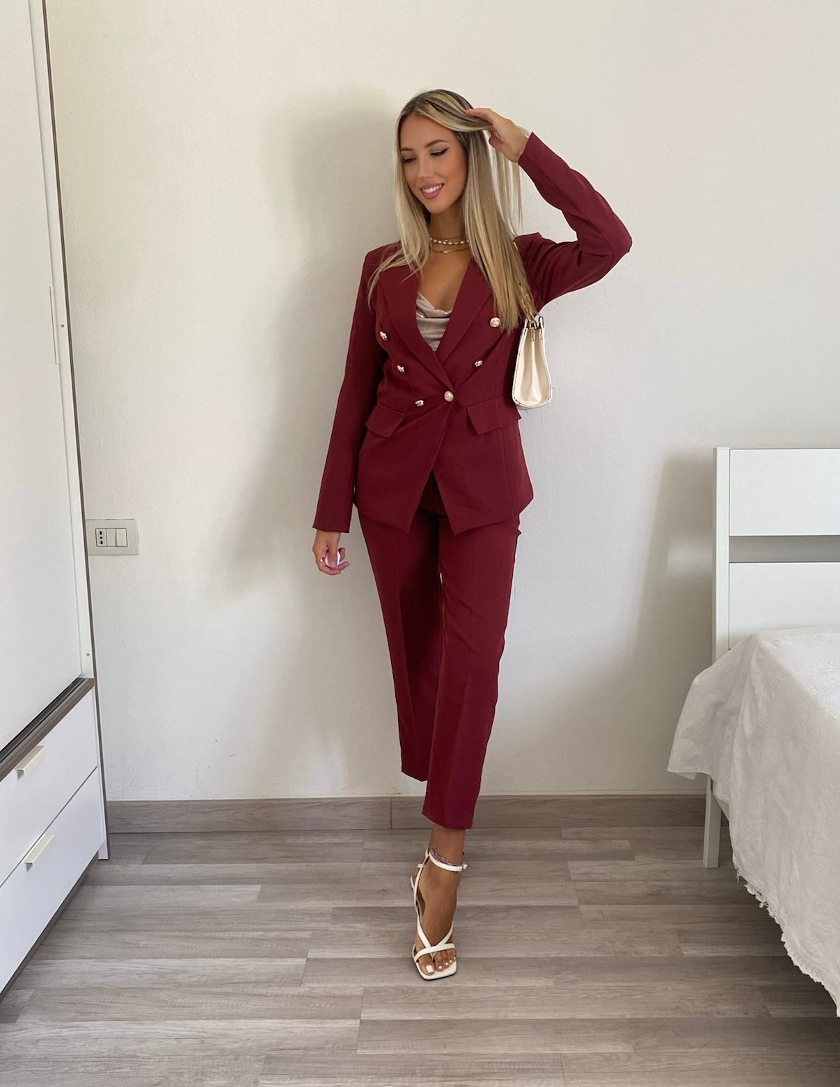 Completo doppio petto bordeaux