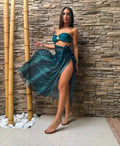 Body due pezzi con stella acqua marina