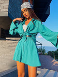 Set camicia e short turchese