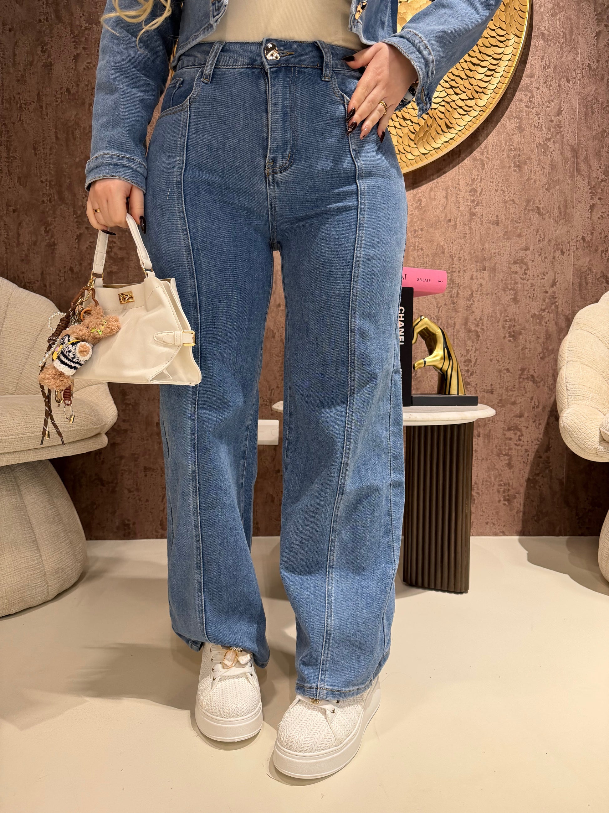 Completo Denim Queen bottoni