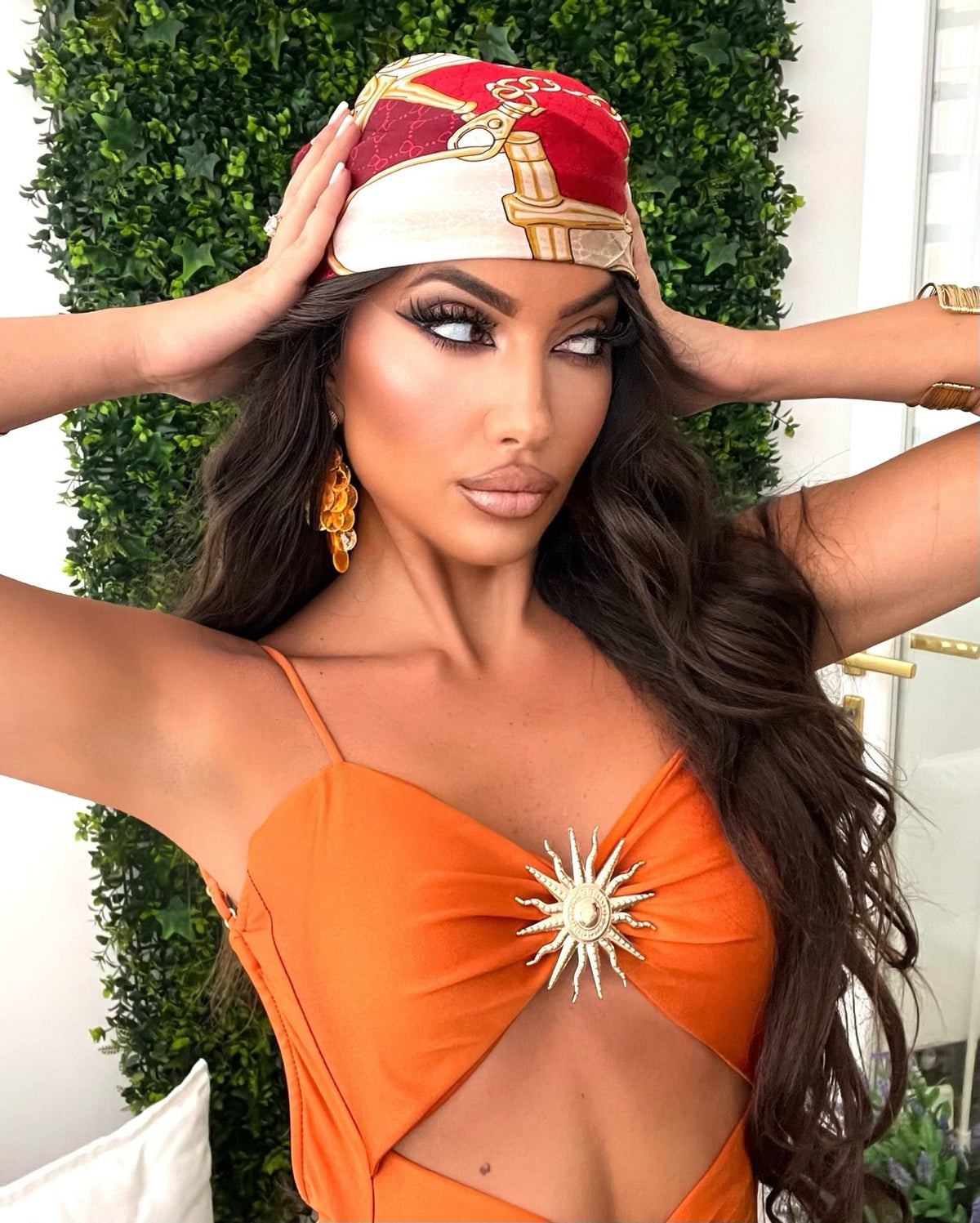Bandana rosso fantasia