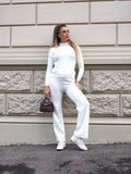 Completo basic maglia e pantalone bianco