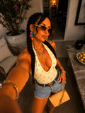 Top Halter Summer Print