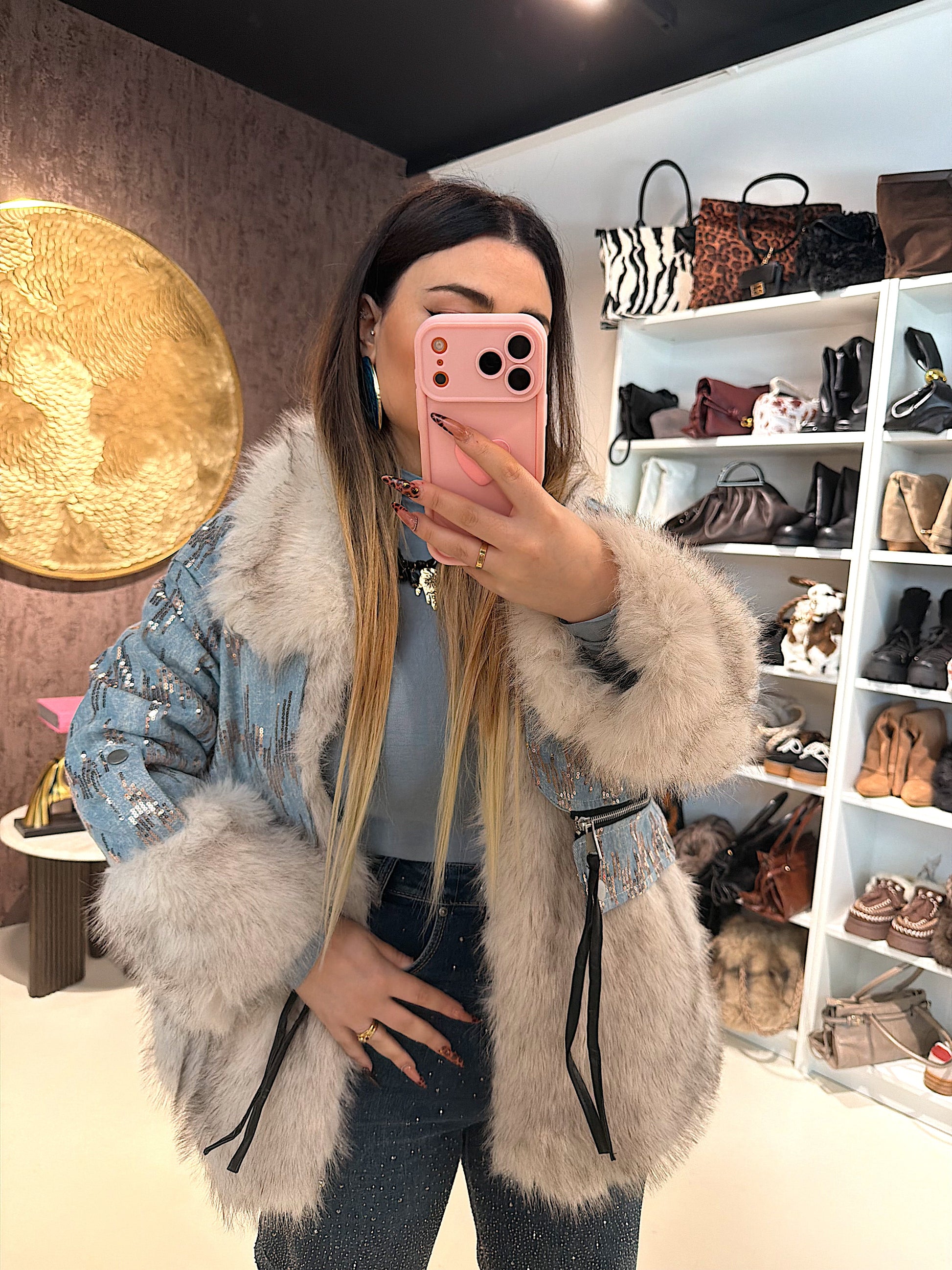 Pelliccia Denim sparkle