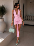 Abito rosa schiena nuda e nodo