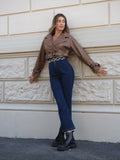 Giacca in ecopelle choco