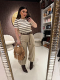 T-Shirt Knit Teddy Stripes