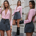 Giacca body rosa schiena aperta