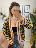 Cardigan animalier rosa