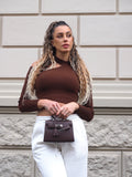 Maglioncino choco con choker