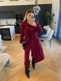 Cappotto lungo burgundy