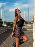 Top in raso nero