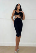 Completo top e loungette nero