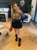 Maglioncino animalier spalle scoperte