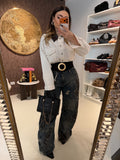 Jeans Ballon con Catenina