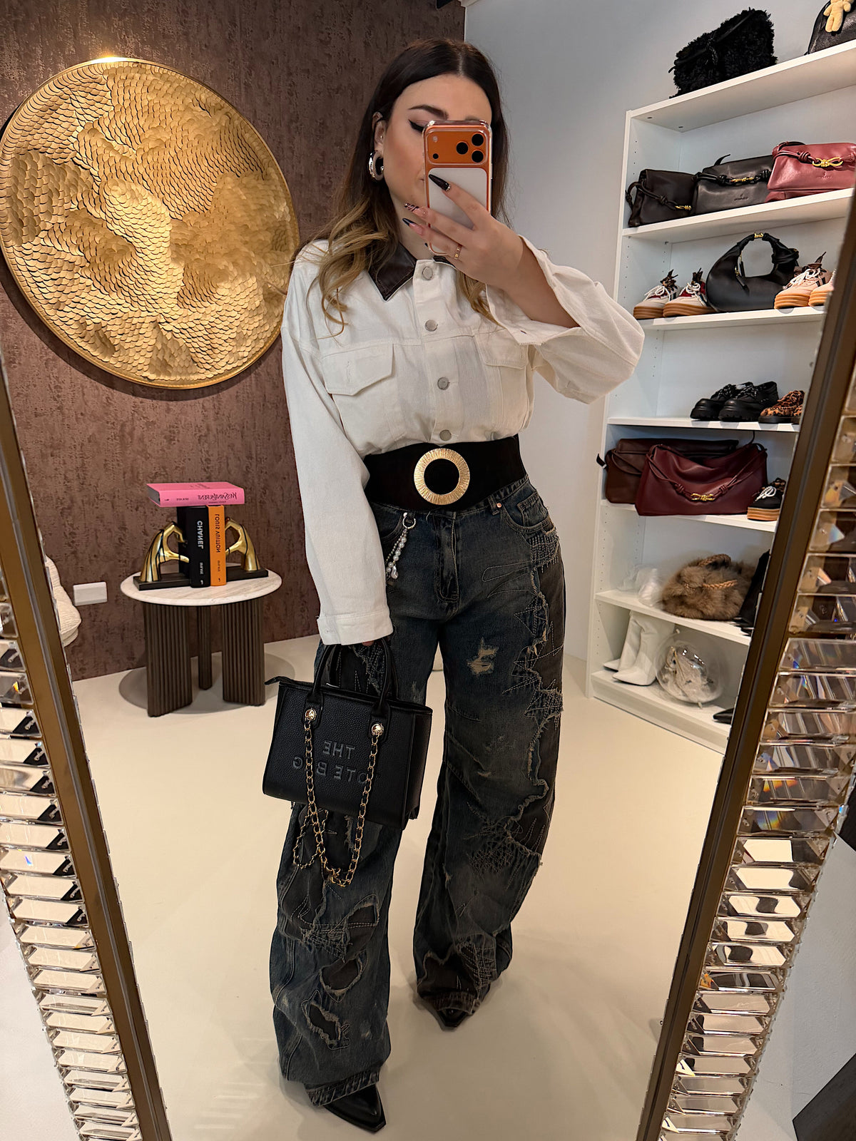 Jeans Ballon con Catenina