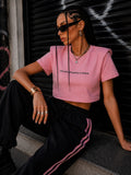 T-shirt Crop “Usually Dressed in Black”