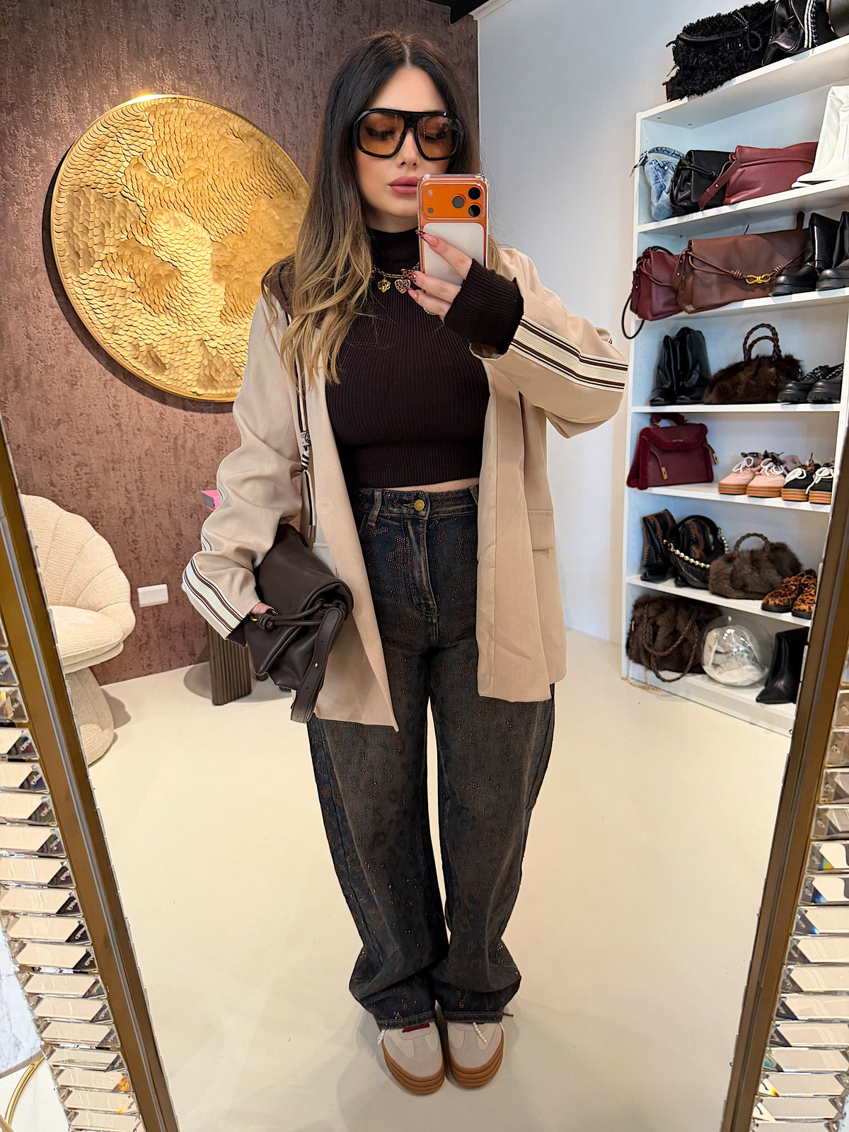Completo Urban Chic con Cappuccio Marrone