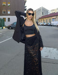 Gonna in pizzo nera
