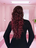 Coda #t1/b burg Riccio Morbido con Coulisse Rosso degradè