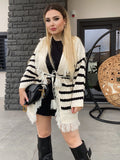 Cardigan bianco nero