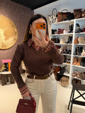 Maglioncino con camicia integrata a quadri