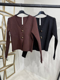 Cardigan con gocce oro