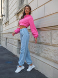 Jeans boy-friend con elastico