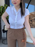 Camicia Lino bianca manica corta