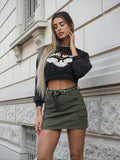 Gonna cargo verde militare