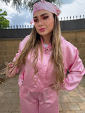 Bomber e pantalone rosa