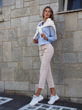Pantalone vita alta burro
