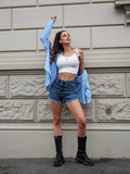 Top bianco ciliegie
