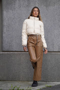 Piumino bomber beige