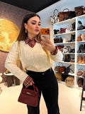 Maglioncino con camicia integrata a quadri