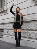 Abito in maglia con spacco