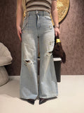 Jeans con catenina micropittura