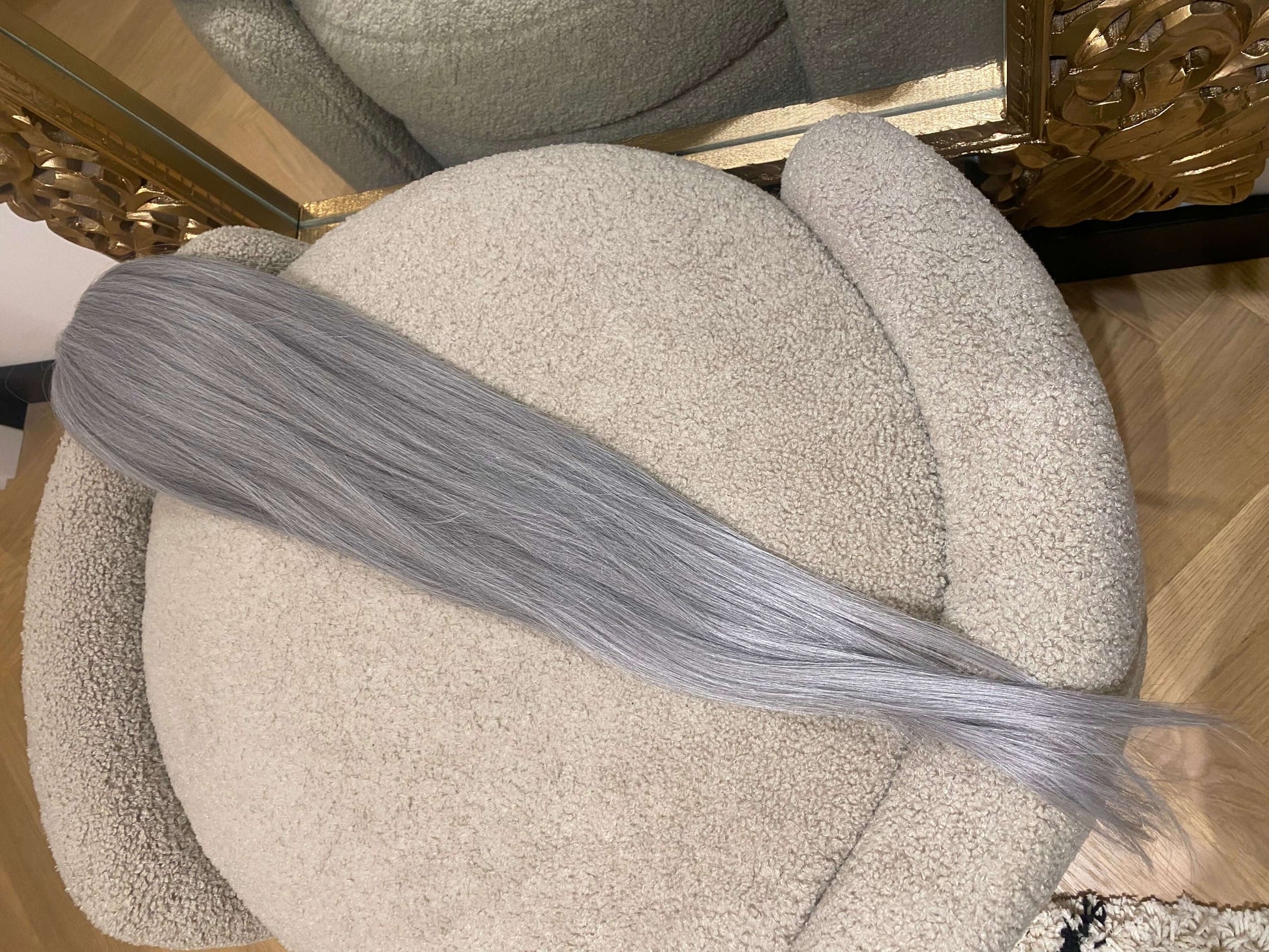 Coda light grey liscia con Coulisse Grigio Chiaro