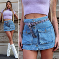Gonna cargo in jeans con tasche