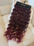 7 fasce onde morbide con clip rosso t1b/burg
