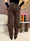 Pantalone con strass choco