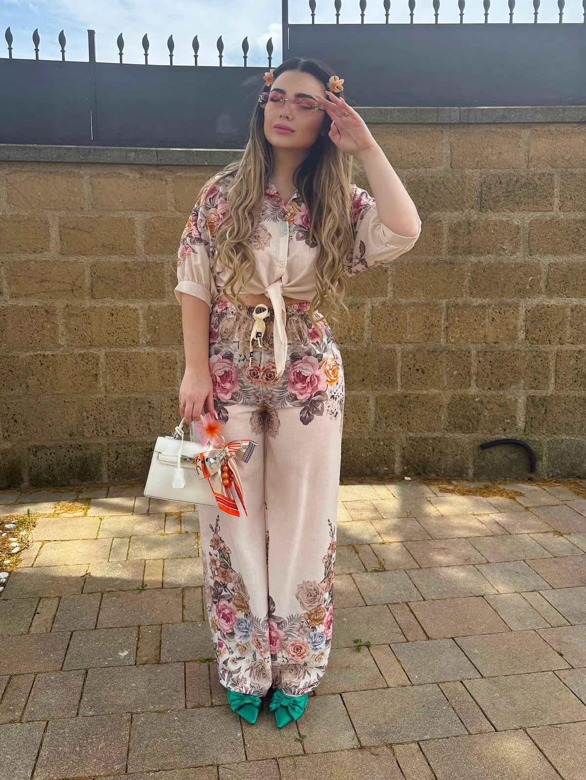 Set camicia e pantalone floreale