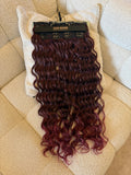 7 fasce onde morbide con clip rosso t1b/burg