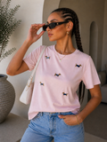T-shirt Doggy Chic Ricamo Mini