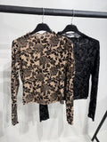 Maglia con ricamo fiori