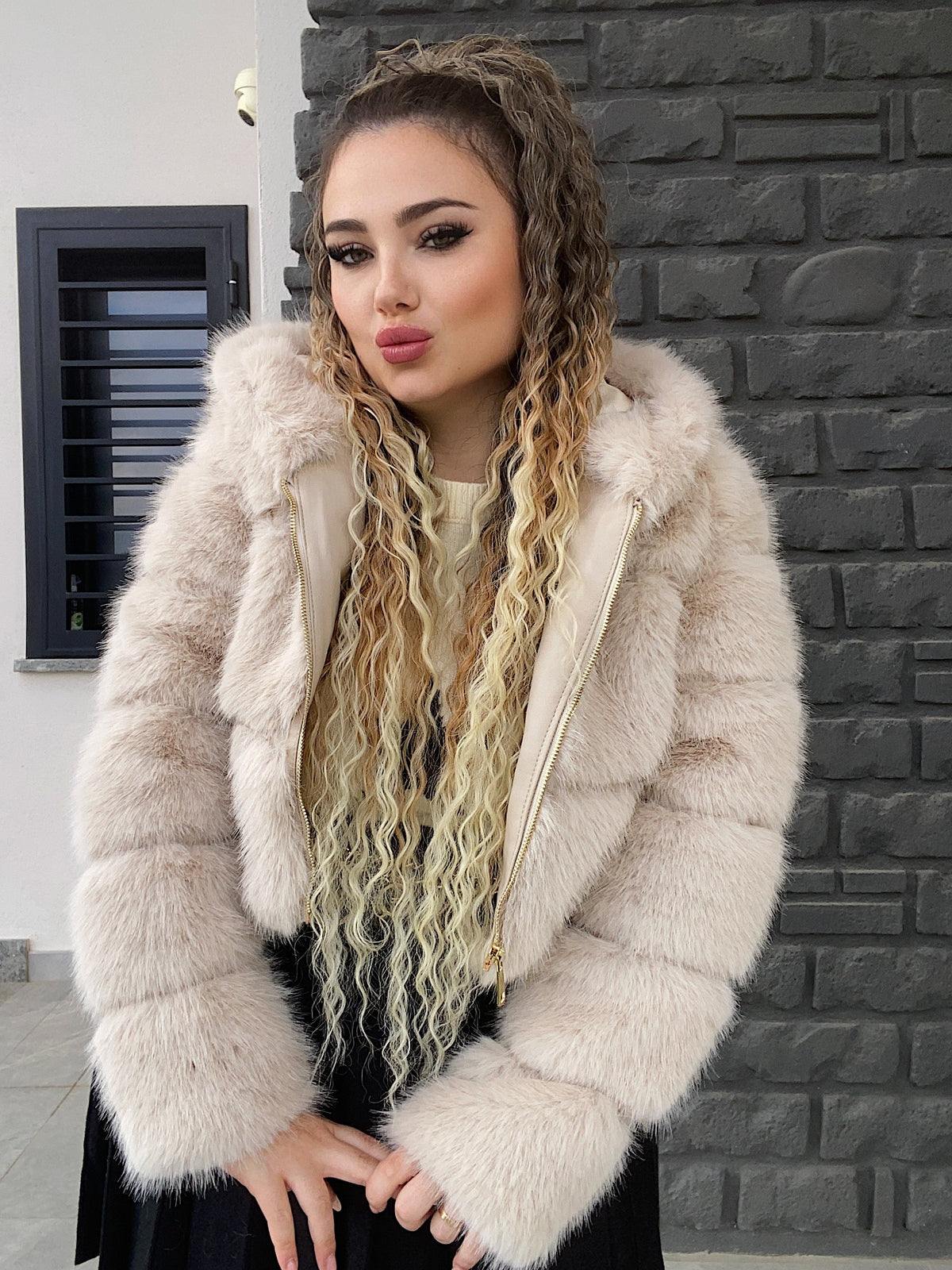 Eco pelliccia beige Limited Edition