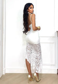 Abito white lace sirena