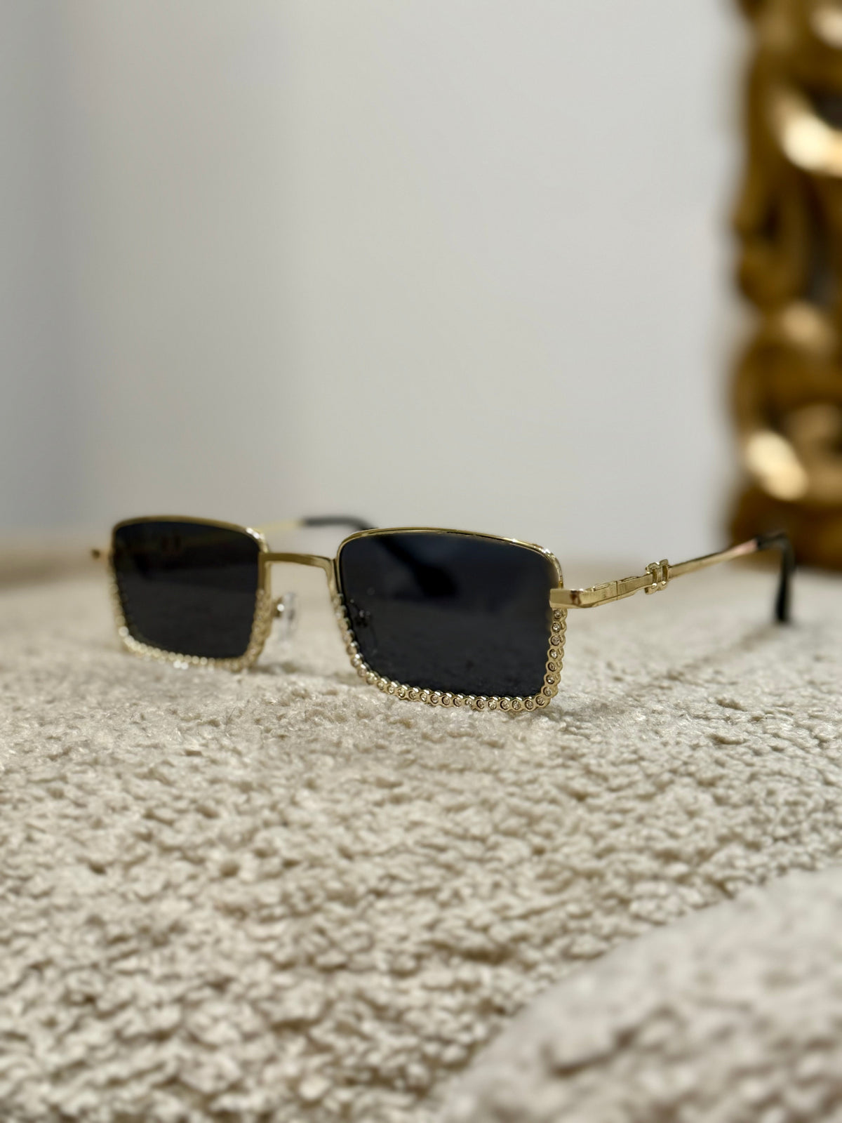 Occhiale nero con strass