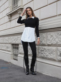 Camicia over bianca senza taschino