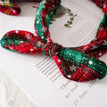 Fascia per capelli scozzese rosso verde